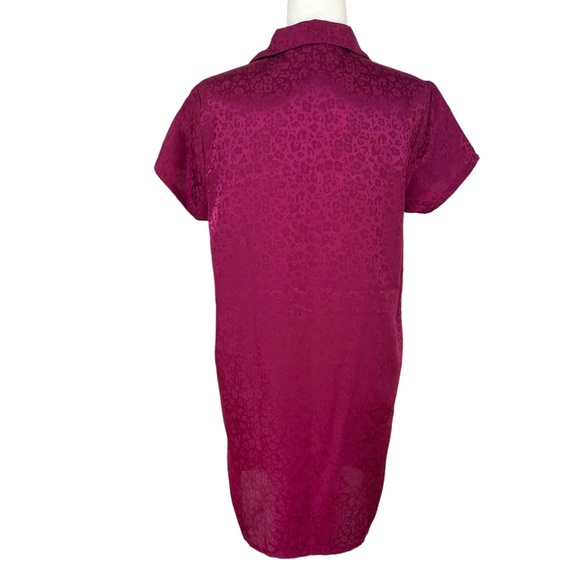 Erika Taylor Intimates Nightgown with Magenta Leopard Print - Picture 3 of 6